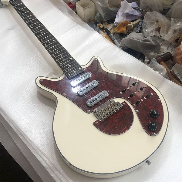 custom white bm01 brian may signature electric guitar red pearl pickguard 3 burns pickups tremolo bridge 22 frets 6 switch chrome hardware
custom white bm01 brian may signature electric guitar red pearl pickguard 3 burns pickups tremolo bridge 22 frets 6 switch chrome hardware