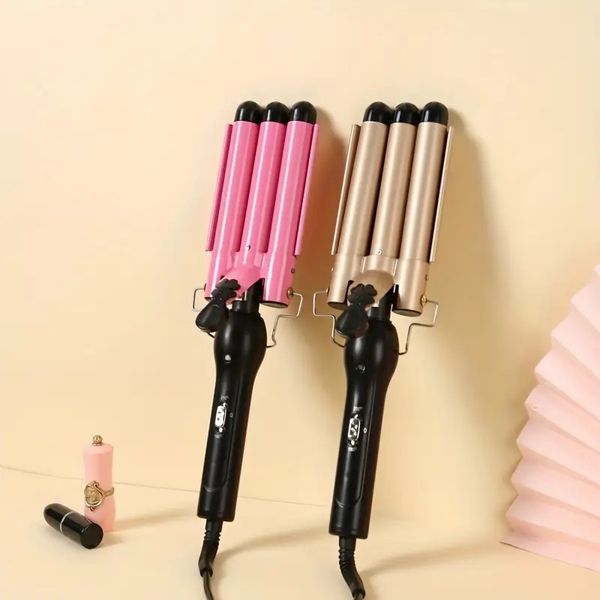 korean-style water ripple hair curler: 3-tube ceramic tourmaline curling iron with quick heating & 2-speed temperature control
korean-style water ripple hair curler: 3-tube ceramic tourmaline curling iron with quick heating & 2-speed temperature control