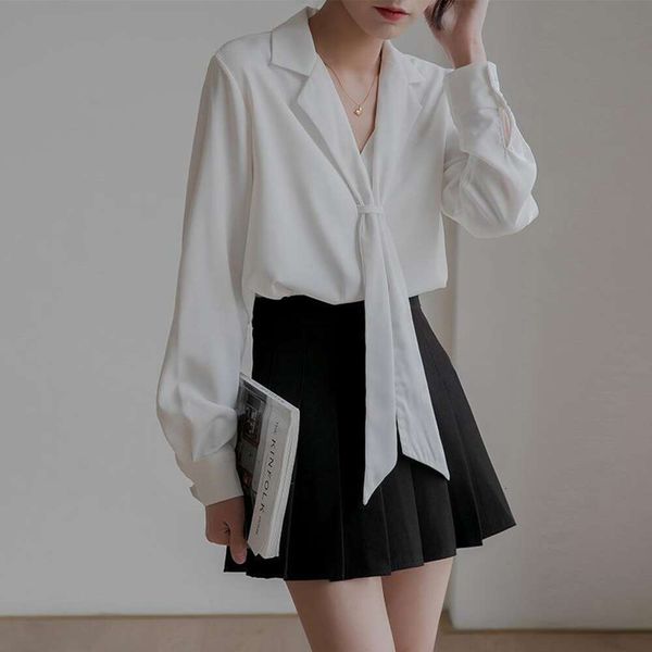 design sense niche long sleeved white shirt womens spring style gentle temperament ribbon chiffon top
design sense niche long sleeved white shirt womens spring style gentle temperament ribbon chiffon top