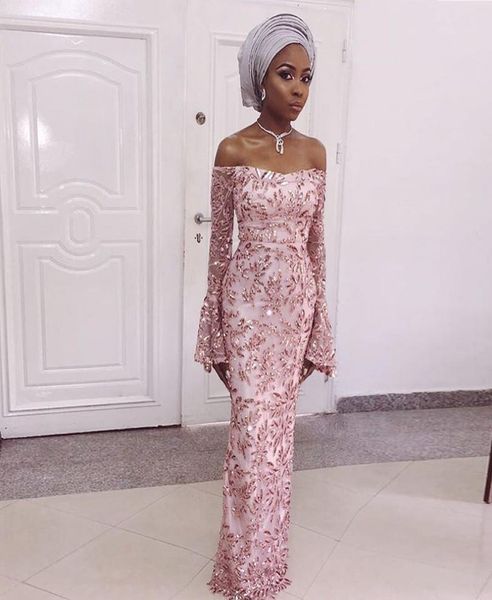aso ebi offtheshoulder long sleeve sequins lace evening prom dresses dubai formal wear mermaid party gowns 2018 africa evening d1838789, Black
aso ebi offtheshoulder long sleeve sequins lace evening prom dresses dubai formal wear mermaid party gowns 2018 africa evening d1838789, Black