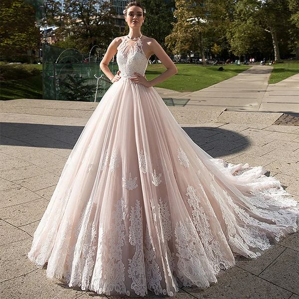 halter lace appliques wedding dress princess backless bridal gowns 2024 romantic tulle sweep train ball gown, White
halter lace appliques wedding dress princess backless bridal gowns 2024 romantic tulle sweep train ball gown, White