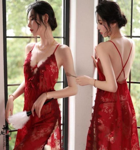 new lingerie female lace temptation pajamas side split suspenders strap night skirt whole one piece 20748574820409, Black;red
new lingerie female lace temptation pajamas side split suspenders strap night skirt whole one piece 20748574820409, Black;red