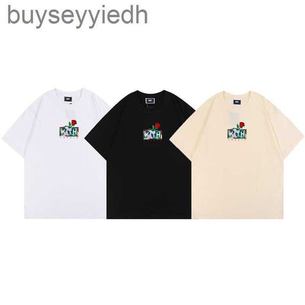 kith rose box rainbow red rose print men's and women's summer round neck casual loose short sleeve t-shirt, White
kith rose box rainbow red rose print men's and women's summer round neck casual loose short sleeve t-shirt, White