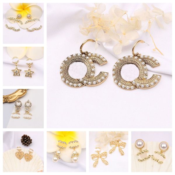 famous classic 18k gold plated earrings designer brand letters stud earring crystal geometric jewelry women accessories party wedding gift 2, Golden;silver
famous classic 18k gold plated earrings designer brand letters stud earring crystal geometric jewelry women accessories party wedding gift 2, Golden;silver