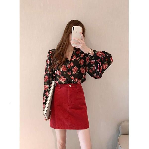 floral blouse for women retro womens blouses loose design niche long sleeved chiffon shirt base, White
floral blouse for women retro womens blouses loose design niche long sleeved chiffon shirt base, White