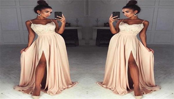 stunning champagne lace chiffon prom dresses front slit spaghetti straps long party evening dress vestidos de fiesta evening 2240527, Black
stunning champagne lace chiffon prom dresses front slit spaghetti straps long party evening dress vestidos de fiesta evening 2240527, Black