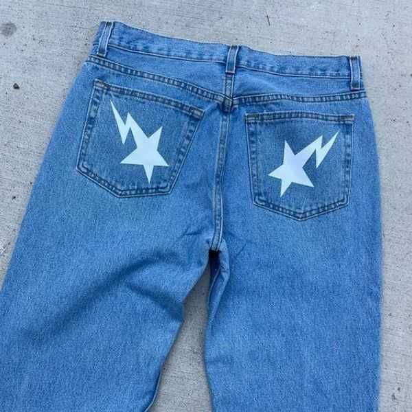 men's jeans y2k mens harajuku hip hop star graphics print oversized baggy denim pants punk rock gothic wide trousers streetwearjskb, Blue
men's jeans y2k mens harajuku hip hop star graphics print oversized baggy denim pants punk rock gothic wide trousers streetwearjskb, Blue