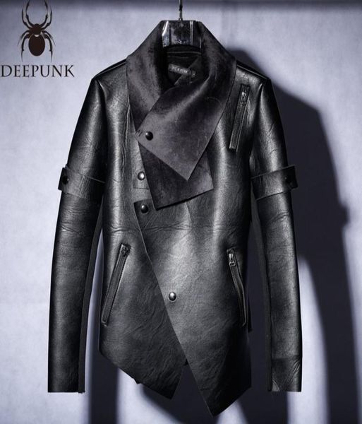 fashionnew 2018 leather men and velvet winter trend of irregular motorcycle jacket slim leather jacket men9651262, Black
fashionnew 2018 leather men and velvet winter trend of irregular motorcycle jacket slim leather jacket men9651262, Black