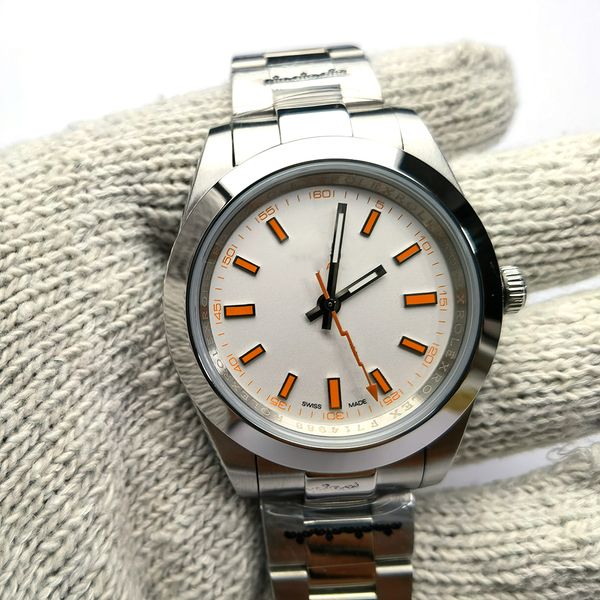men's mechanical watch luxury men's watch 40mm precision steel sapphire crystal glass anti magnetic folding buckle waterproof mech, Slivery;brown
men's mechanical watch luxury men's watch 40mm precision steel sapphire crystal glass anti magnetic folding buckle waterproof mech, Slivery;brown