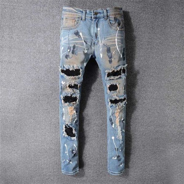 20ss mens designer jeans distressed ripped biker slim fit motorcycle denim for men fashion jean mans pants pour hommes #523, Blue
20ss mens designer jeans distressed ripped biker slim fit motorcycle denim for men fashion jean mans pants pour hommes #523, Blue