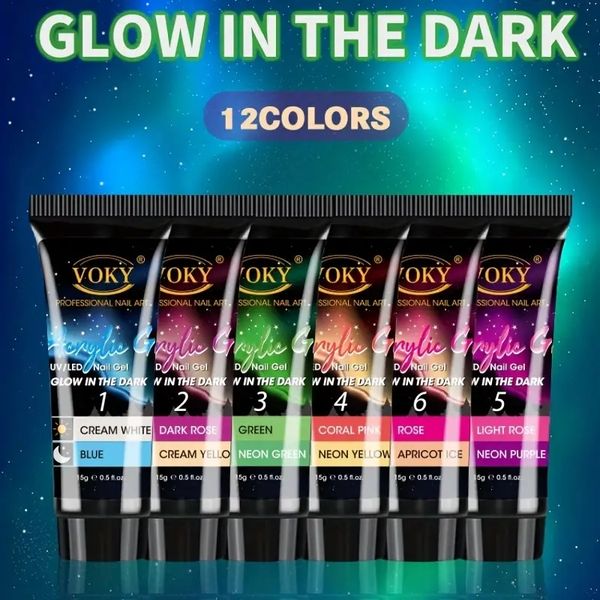 12 colors poly nail extension gel kit, rainbow colors nail builder gel set, glow in the dark nail extension gel manicure set for nail art st
12 colors poly nail extension gel kit, rainbow colors nail builder gel set, glow in the dark nail extension gel manicure set for nail art st