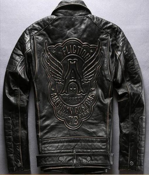 affliction men vintage genuine leather jackets letter a back american customs 73 motorcycle leather jacket4875735, Black
affliction men vintage genuine leather jackets letter a back american customs 73 motorcycle leather jacket4875735, Black