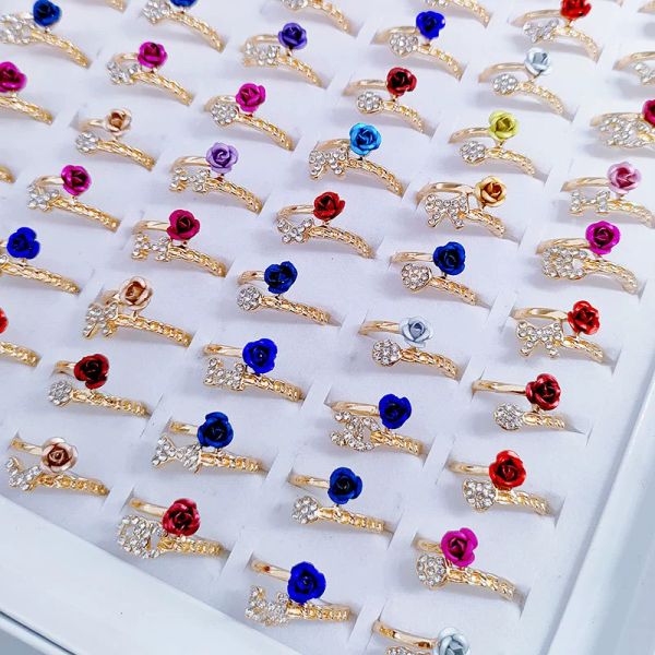 36pcs women's ring gold alloy flower jewelry multi color mixed gift ring jewelry wholesale, Silver
36pcs women's ring gold alloy flower jewelry multi color mixed gift ring jewelry wholesale, Silver