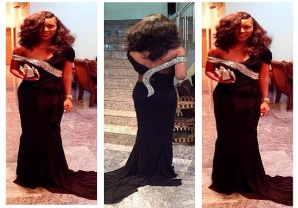 black off shoulder evening dresses mermaid long party gowns beaded crystal sweep train backless women summer style formal pageant 3880329, Black;red
black off shoulder evening dresses mermaid long party gowns beaded crystal sweep train backless women summer style formal pageant 3880329, Black;red