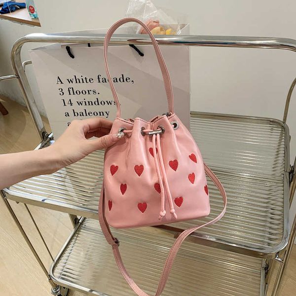 shoulder bags summer korean edition small fresh drawstring strap mouth bucket bag love embroidery crossbody peach heart casual handbag fashi
shoulder bags summer korean edition small fresh drawstring strap mouth bucket bag love embroidery crossbody peach heart casual handbag fashi