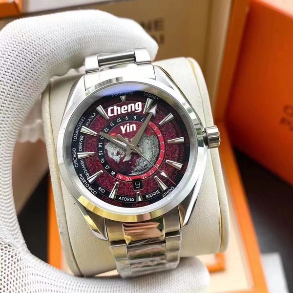 men's 42mm automatic mechanical watch 316l stainless steel watch super luminous world map wristwatch, Slivery;brown
men's 42mm automatic mechanical watch 316l stainless steel watch super luminous world map wristwatch, Slivery;brown
