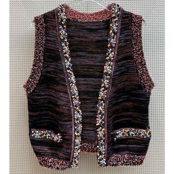 8.14 fashion vintage heavy industry pearl beads decoration 100% wool sweater cardigan women's vest, Black;white
8.14 fashion vintage heavy industry pearl beads decoration 100% wool sweater cardigan women's vest, Black;white