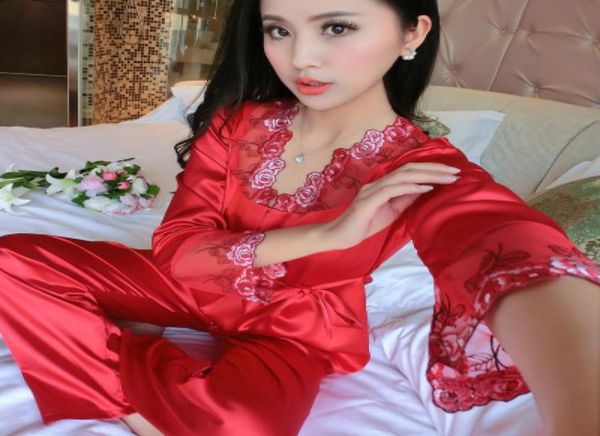 whole 2017 new womens silk pajamas sets spring summer female lace embroidered satin pyjamas sleepwear loungewear pijama pyjam8024415, Black;red
whole 2017 new womens silk pajamas sets spring summer female lace embroidered satin pyjamas sleepwear loungewear pijama pyjam8024415, Black;red
