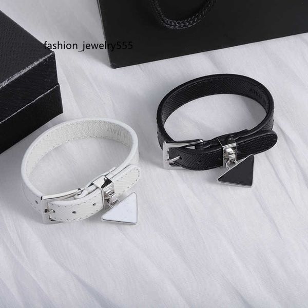 p bracelet mens bracelets black white bangle for women designer bracelets leather bangles with steel triangle charms luxury jewelry, Golden;silver
p bracelet mens bracelets black white bangle for women designer bracelets leather bangles with steel triangle charms luxury jewelry, Golden;silver
