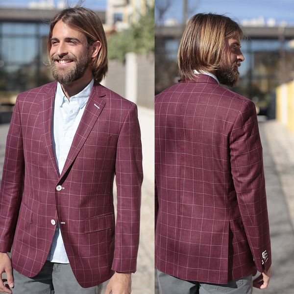 plaid men wedding suits blazer notched lapel tuxedos costume homme slim fit groom wear business custom made only jacket, Black;gray
plaid men wedding suits blazer notched lapel tuxedos costume homme slim fit groom wear business custom made only jacket, Black;gray