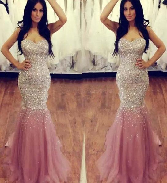 2017 sweetheart crystal beaded sequin evening dresses luxury mermaid tulle satin floor length plus size skin pink prom dresses pag9024485, Black;red
2017 sweetheart crystal beaded sequin evening dresses luxury mermaid tulle satin floor length plus size skin pink prom dresses pag9024485, Black;red
