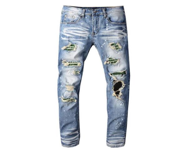men039s crystal holes ripped jeans slim skinny patchwork distressed blue stretch denim pants hip hop skinny jeans men4918730
men039s crystal holes ripped jeans slim skinny patchwork distressed blue stretch denim pants hip hop skinny jeans men4918730