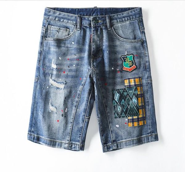 men's jeans short jeans black pants quality brand style swing lacquer personality unruly high street fashion men pants holes mens short, Blue
men's jeans short jeans black pants quality brand style swing lacquer personality unruly high street fashion men pants holes mens short, Blue