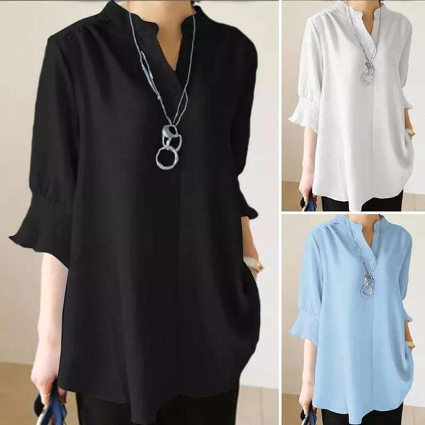 bohemian style shirts womens half sleeves pure color cotton linen casual l shirt, White
bohemian style shirts womens half sleeves pure color cotton linen casual l shirt, White
