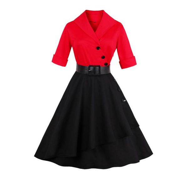plus size 4xl women belts vintage dress turn down collar red black office work dress vestidos elegant pattern party dress4252411, White;black
plus size 4xl women belts vintage dress turn down collar red black office work dress vestidos elegant pattern party dress4252411, White;black
