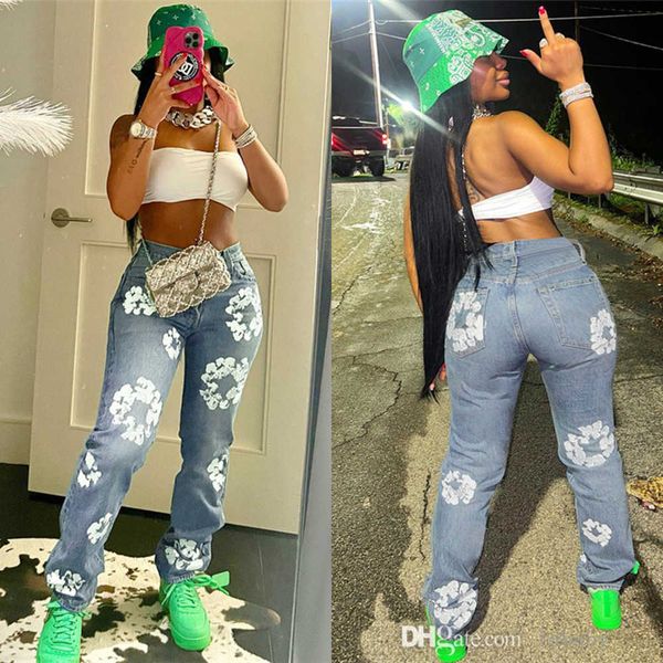2023 fall streetwear jeans baggy pants women fashion aesthetic flower print high waist with pockets female denim y2k pants, Blue
2023 fall streetwear jeans baggy pants women fashion aesthetic flower print high waist with pockets female denim y2k pants, Blue
