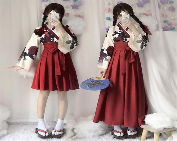 japanese style kimono drress for women taisho girl haori fashion floral print and skirts outfits asian clothes camellia love8720863, Red
japanese style kimono drress for women taisho girl haori fashion floral print and skirts outfits asian clothes camellia love8720863, Red