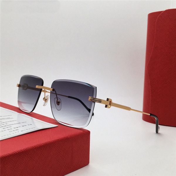 new fashion design cat eye sunglasses 0248o rimless frame cut lenses simple and popular style outdoor uv400 protection glasses, White;black
new fashion design cat eye sunglasses 0248o rimless frame cut lenses simple and popular style outdoor uv400 protection glasses, White;black