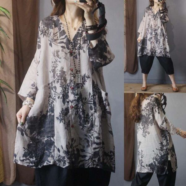 long cardigan in artistic ink shirts painting fashionable versatile fat woman large loose womens clothing, White
long cardigan in artistic ink shirts painting fashionable versatile fat woman large loose womens clothing, White