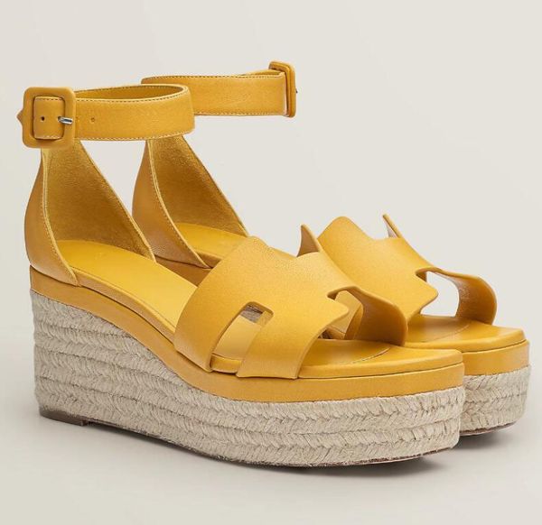 2023 designer platform wedge sandals leather slip on narrow band wedge shoes straw muffin soles loafers shoes flats luxury womens high heele, Black
2023 designer platform wedge sandals leather slip on narrow band wedge shoes straw muffin soles loafers shoes flats luxury womens high heele, Black