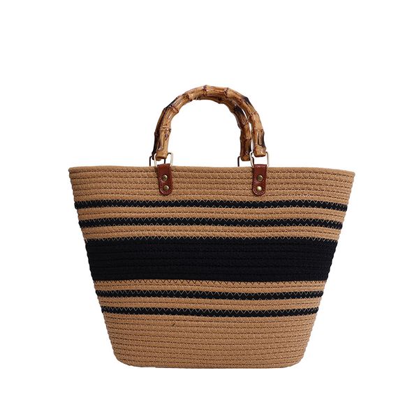 commuter bag new high capacity striped tote bag spliced bamboo knot handbag fashion cotton thread woven bag
commuter bag new high capacity striped tote bag spliced bamboo knot handbag fashion cotton thread woven bag