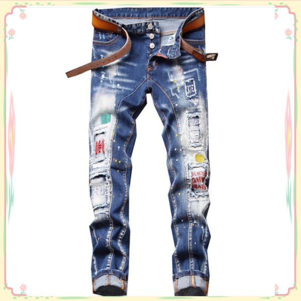 designer jeans mens pants linen pants hip hop men jeans distressed ripped biker slim fit motorcycle denim for men, Blue
designer jeans mens pants linen pants hip hop men jeans distressed ripped biker slim fit motorcycle denim for men, Blue