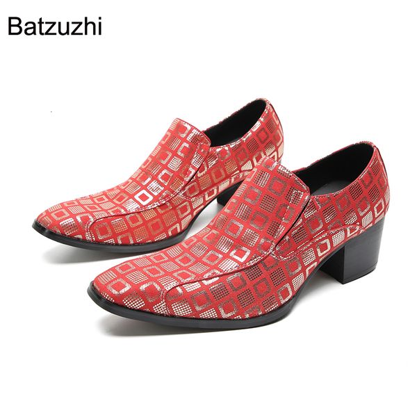 dress shoes batzuzhi 6 5cm high heels men s pointed toe red genuine leather men slip on fashion party wedding 230814, Black
dress shoes batzuzhi 6 5cm high heels men s pointed toe red genuine leather men slip on fashion party wedding 230814, Black