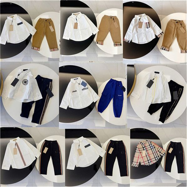 designer long sleeve shirt trousers 2 suits spring and autumn brand letter casual fashion fan children's wear size 100cm-150cm a15, White
designer long sleeve shirt trousers 2 suits spring and autumn brand letter casual fashion fan children's wear size 100cm-150cm a15, White