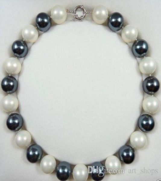 f rare natural 16mm white black south sea shell pearl round beads necklace 180390398757511, Silver
f rare natural 16mm white black south sea shell pearl round beads necklace 180390398757511, Silver