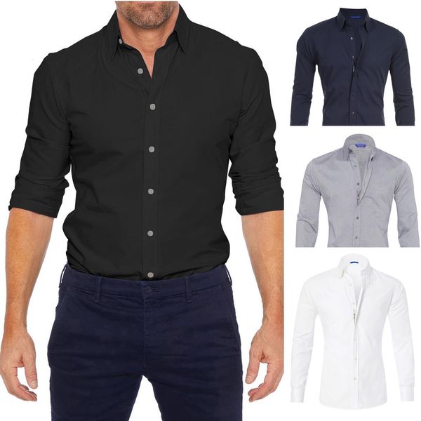 men s casual shirts slim long sleeve shirt men s business dress zip up tshirts stretch solid color button down dailywear 230814, White;black
men s casual shirts slim long sleeve shirt men s business dress zip up tshirts stretch solid color button down dailywear 230814, White;black