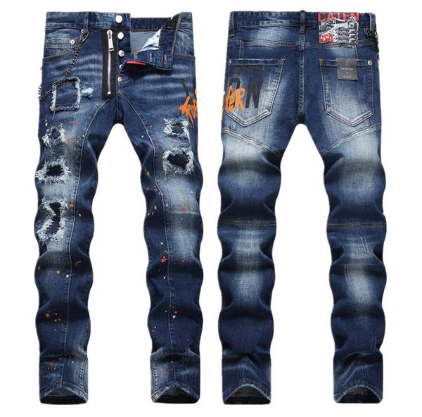 2023 men's jeans designers jean hombre trousers men embroidery patchwork ripped for trend brand motorcycle pant mens skinny 07, Blue
2023 men's jeans designers jean hombre trousers men embroidery patchwork ripped for trend brand motorcycle pant mens skinny 07, Blue
