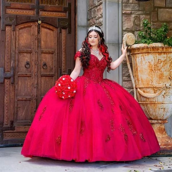sweet 16 red lace quinceanera dresses pearls ball gown vestidos para 15 vestido de glitter sequined birthday prom gown, Blue;red
sweet 16 red lace quinceanera dresses pearls ball gown vestidos para 15 vestido de glitter sequined birthday prom gown, Blue;red