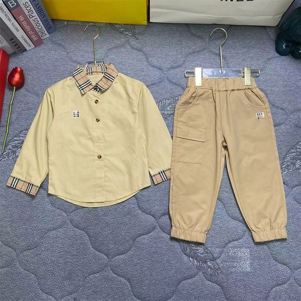 designer's new style of long-sleeved shirt trousers 2 sets of brand-new spring and autumn quality brand casual fashion fan children, White
designer's new style of long-sleeved shirt trousers 2 sets of brand-new spring and autumn quality brand casual fashion fan children, White