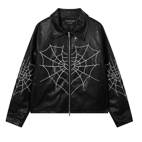 men's jackets spider embroidery oversized black pu leather men hip hop harakuju streetwear outwear coats vintage 230812, Black;brown
men's jackets spider embroidery oversized black pu leather men hip hop harakuju streetwear outwear coats vintage 230812, Black;brown