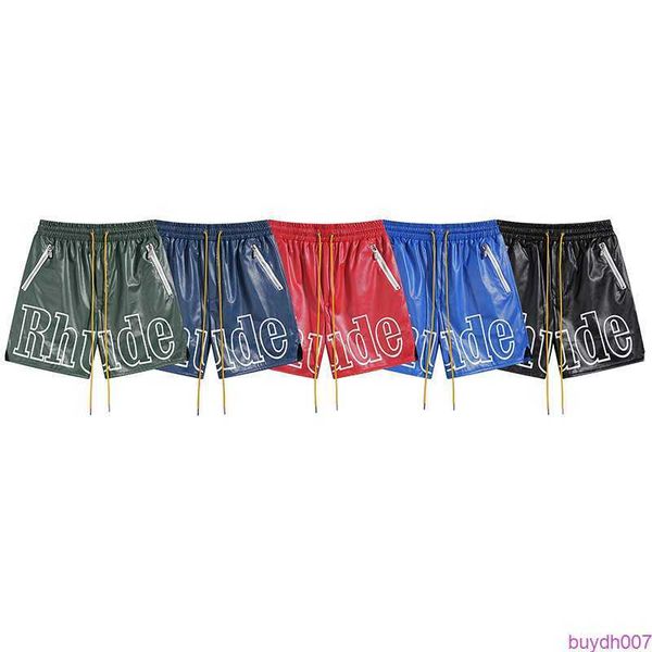01ox men's shorts autumn rhude fashion brand ins new american letter leather women's pu split, White;black
01ox men's shorts autumn rhude fashion brand ins new american letter leather women's pu split, White;black