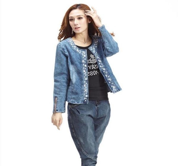 whole plus size 4xl jeans jacket women denim patchwork outwear jeans coat for women longsleeved jeans rivets jacket w4933428620, Black;brown
whole plus size 4xl jeans jacket women denim patchwork outwear jeans coat for women longsleeved jeans rivets jacket w4933428620, Black;brown