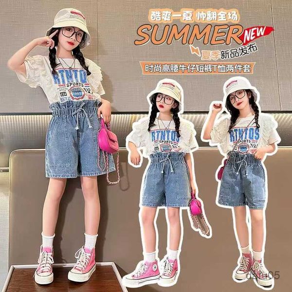 clothing sets girl summer clothes and bottom set girls short-sleeved t-shirt denim shorts junior girl clothing 2-piece clothing for girls r2, White
clothing sets girl summer clothes and bottom set girls short-sleeved t-shirt denim shorts junior girl clothing 2-piece clothing for girls r2, White