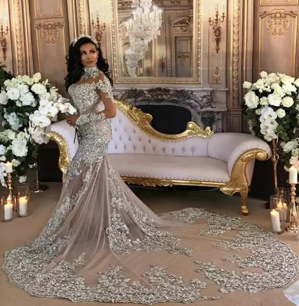 luxury sheer long sleeve mermaid wedding dresses 2022 major beading with appliques high neck court train robe de mariage bridal go3979864, White
luxury sheer long sleeve mermaid wedding dresses 2022 major beading with appliques high neck court train robe de mariage bridal go3979864, White