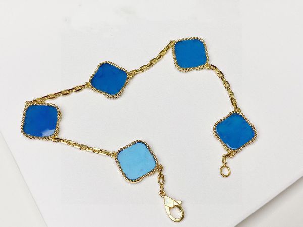 woman chain bracelets four leaf clover designer van bracelet luxury jewelry women gold charm bracelet 833, Black
woman chain bracelets four leaf clover designer van bracelet luxury jewelry women gold charm bracelet 833, Black