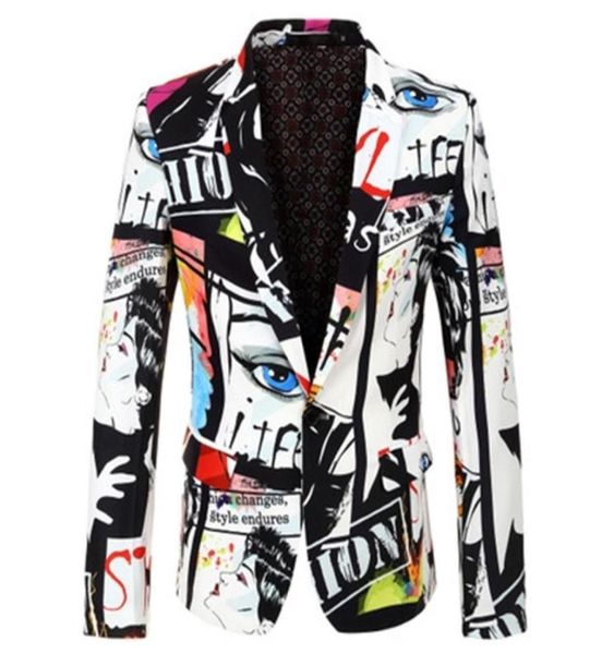 colorful men fashion graffiti casual hip hop blazers jacket male party stage singer dj costume x061587618981460012, White;black
colorful men fashion graffiti casual hip hop blazers jacket male party stage singer dj costume x061587618981460012, White;black